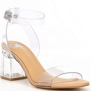 Gianni Bini New-Skool Vinyl Two-Piece Block Heel